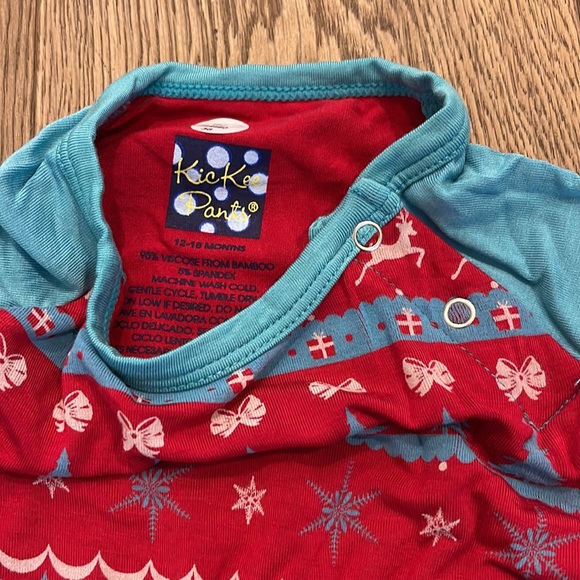 Kickee Pants Long Sleeve Raglan Romper- Nordic Print - Picture 4 of 4